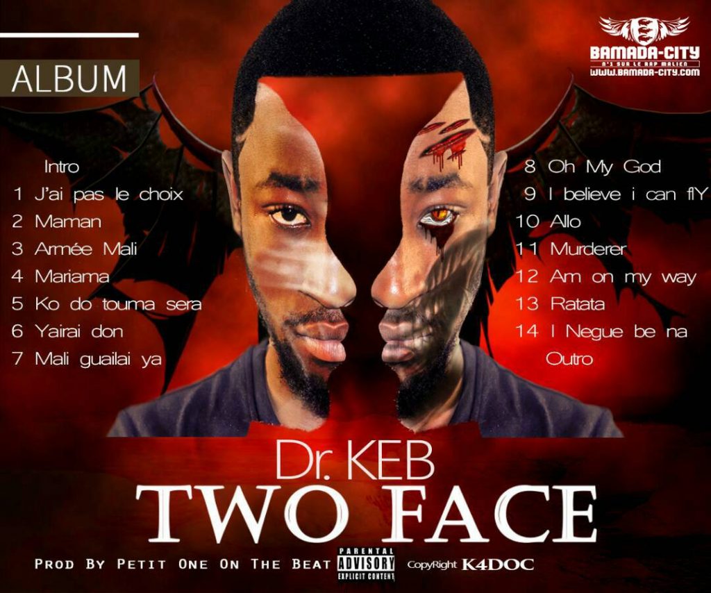 TRACKLIST TWO FACE Dr KEB